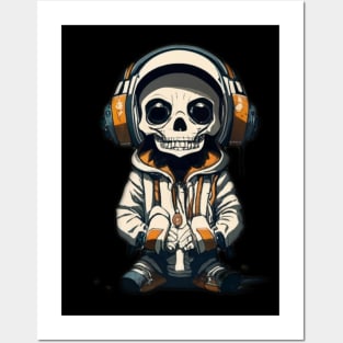 Funny mini skeleton halloween Posters and Art